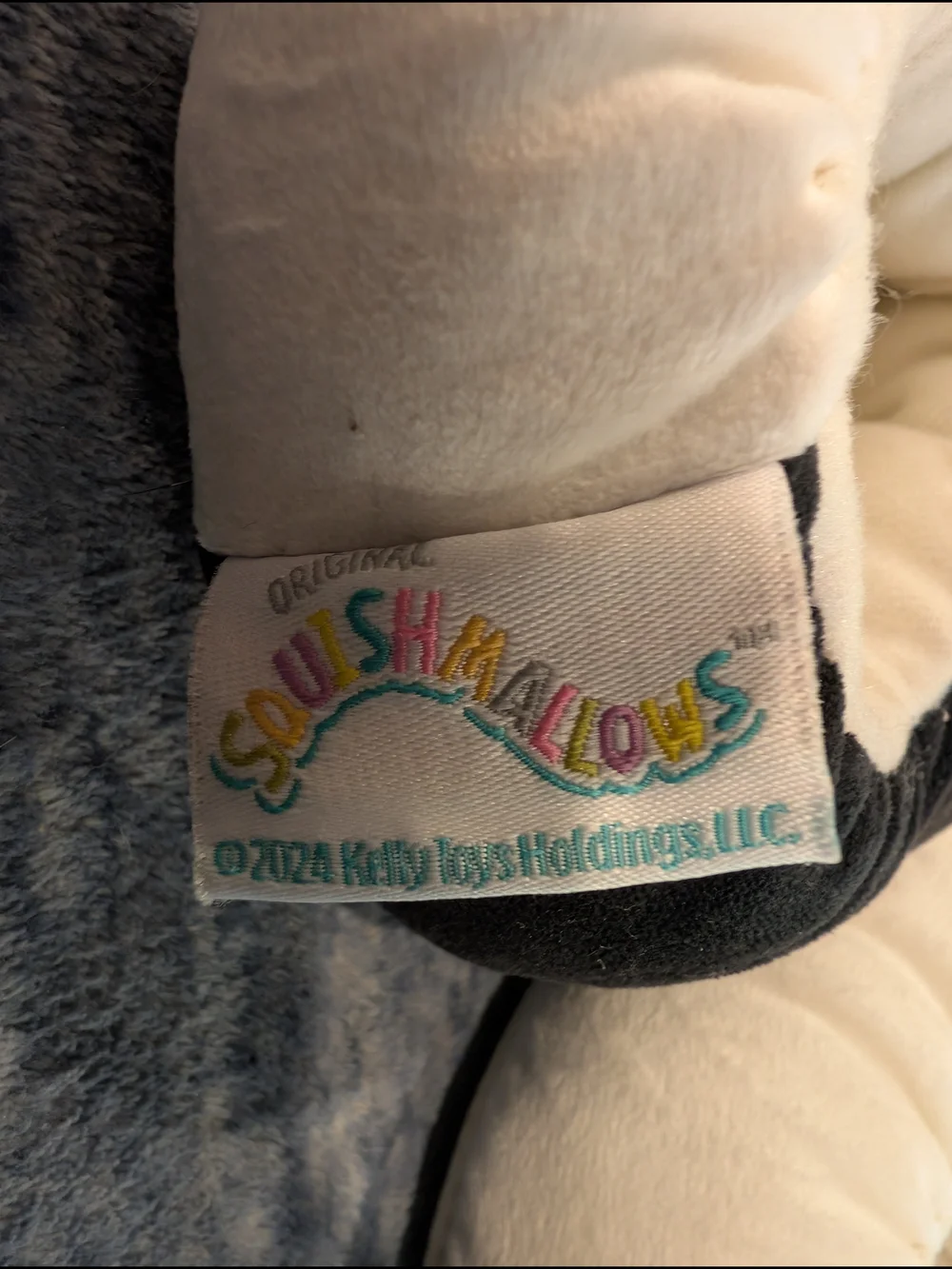 Squishmallows Size 4/5 Cat Slipper Shoes with Holiday Tree Glasses